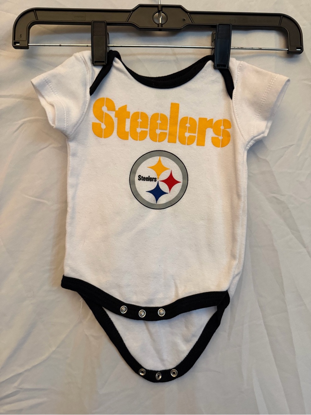 NFL Baby Onesie in White with Black Trim